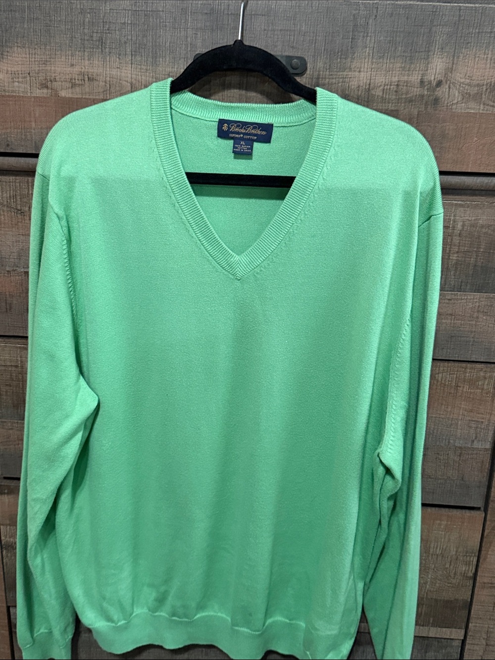 Vintage Brooks Brothers Men’s V-Neck Pullover Sweaters Green, Blue, Yellow, Red